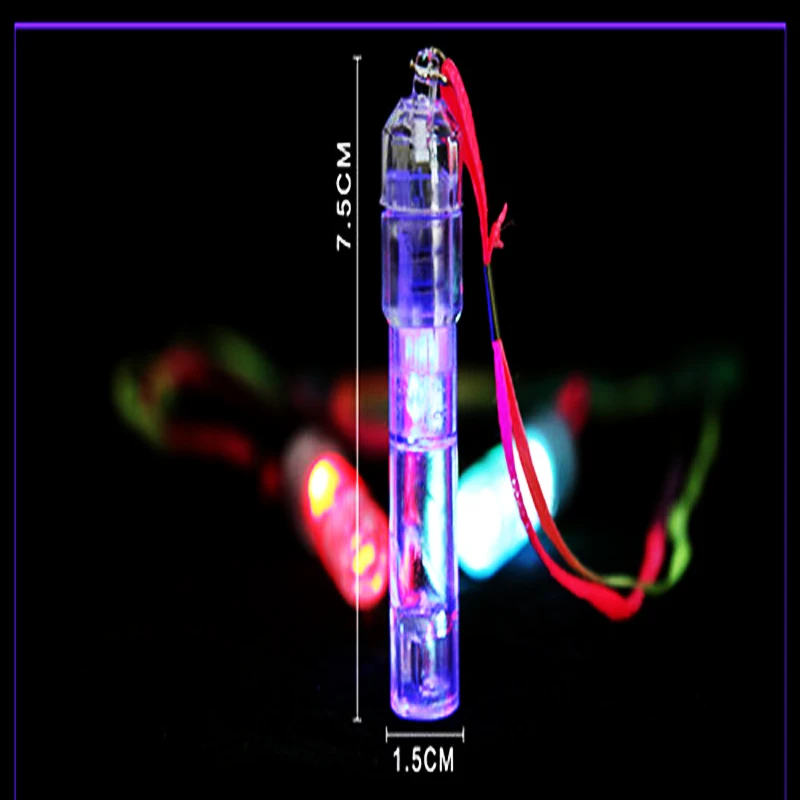 

2017 Hot Sale Real 25pcs/lot Led Glow Whistle Flashing Lanyard Blinking