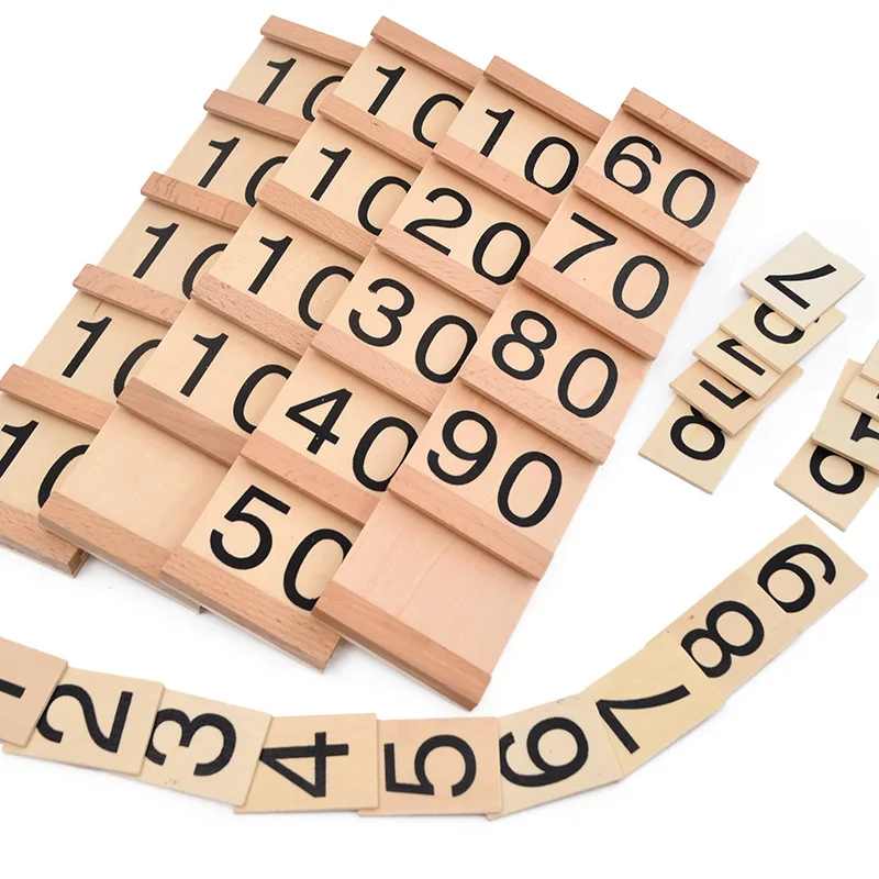 

Candice guo wooden toy montessori early digital learning arithmetic math wood puzzle board game number baby birthday gift 1set