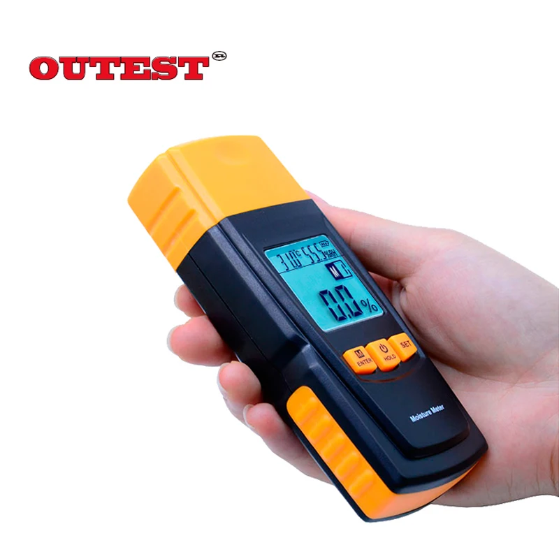 GM610 Digital LCD Display Inductive Wood Moisture Meter Humidity Tester