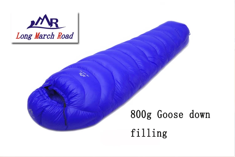 

LMR 800G goose down filling outdoor camping goose down splicing mummy ultra-light comfortable sleeping bag