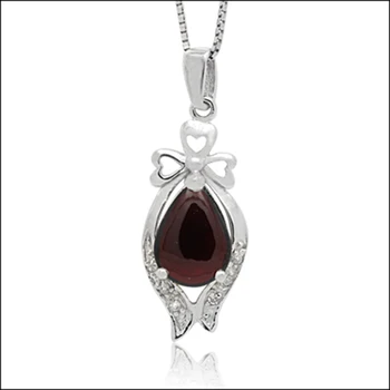 

Collares Qi Xuan_Dark Red Stone Simple Pendant Necklace_Real Natural Necklace_Quality Guaranteed_Manufacturer Directly Sale