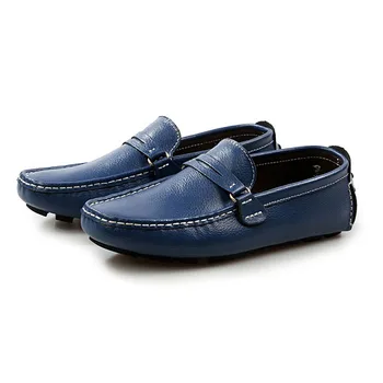 

Nice Summer Pop Genuine Cowhide Leather Men Shoes Slip On Flats Loafers Soft Casual Driving Shoes 5c86