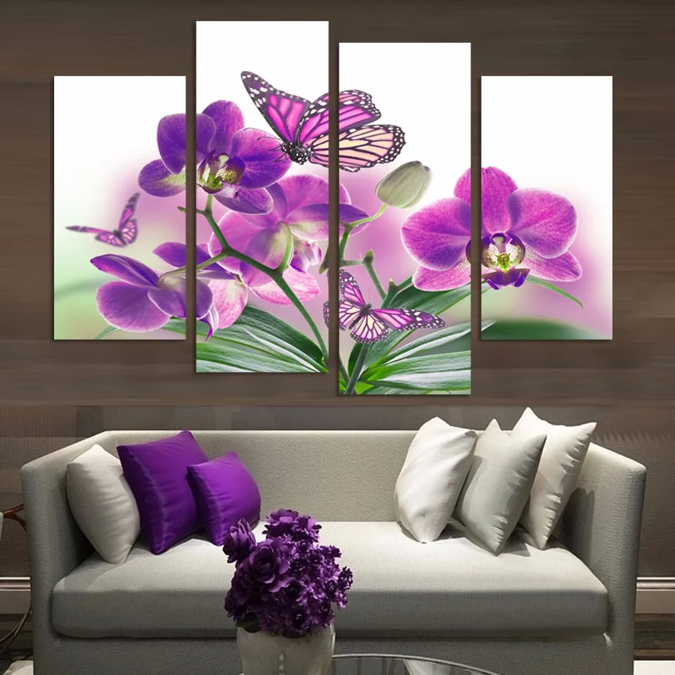 Purple Flower Wall Art popular paintings purple flowers-buy cheap paintings purple Purple Flower Wall Art popular paintings purple flowers-buy cheap paintings purple