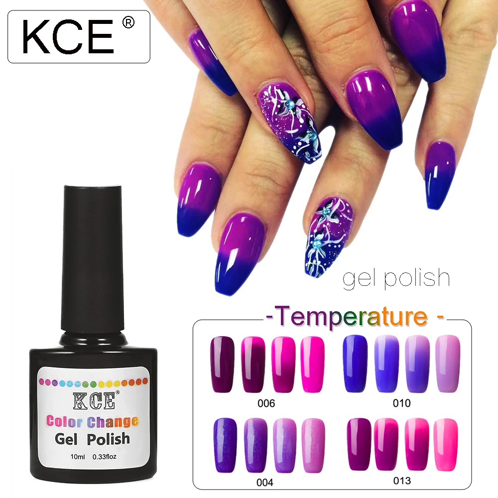 

KCE Temperature Change Nail Gel Polish Soak-off UV Gel Long-lasting Chameleon Nail Varnish DIY Nail Art Lacquer 3 in 1 Color Gel