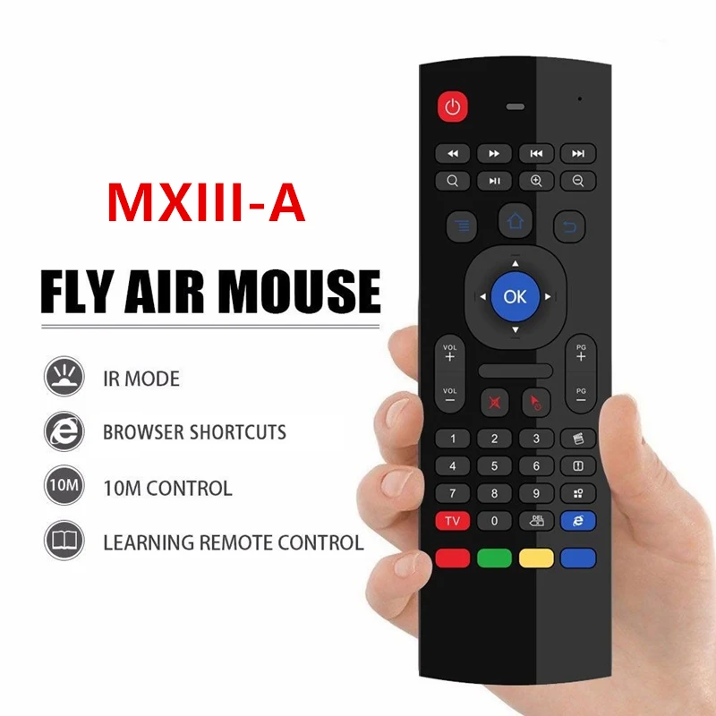 MX3 MX3-M Fly Air mouse 2,4 ГГц Беспроводная мини-клавиатура ИК-режим обучения пульт дистанционного управления для ТВ-бокса мини-ПК Компьютер пульт дистанционного управления - Цвет: MXIII-A