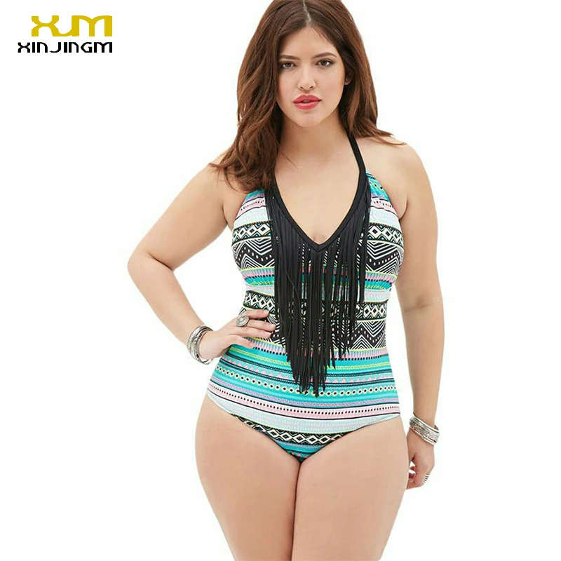 2017 deep V neck printed swimwear women thong one piece swimsuit push