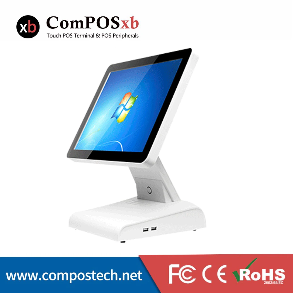US $280.00 15 inch pure screen cash register business terminal with VDF customer display all in one POS system