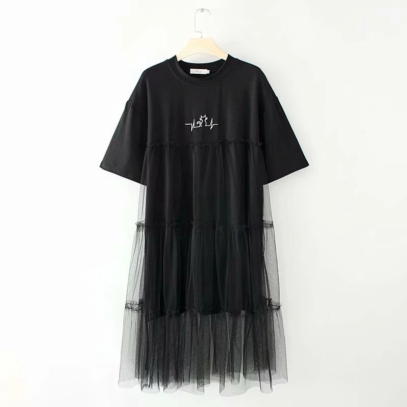 

Plus Size Women Mesh Midi Dress Dinner Party Dresses