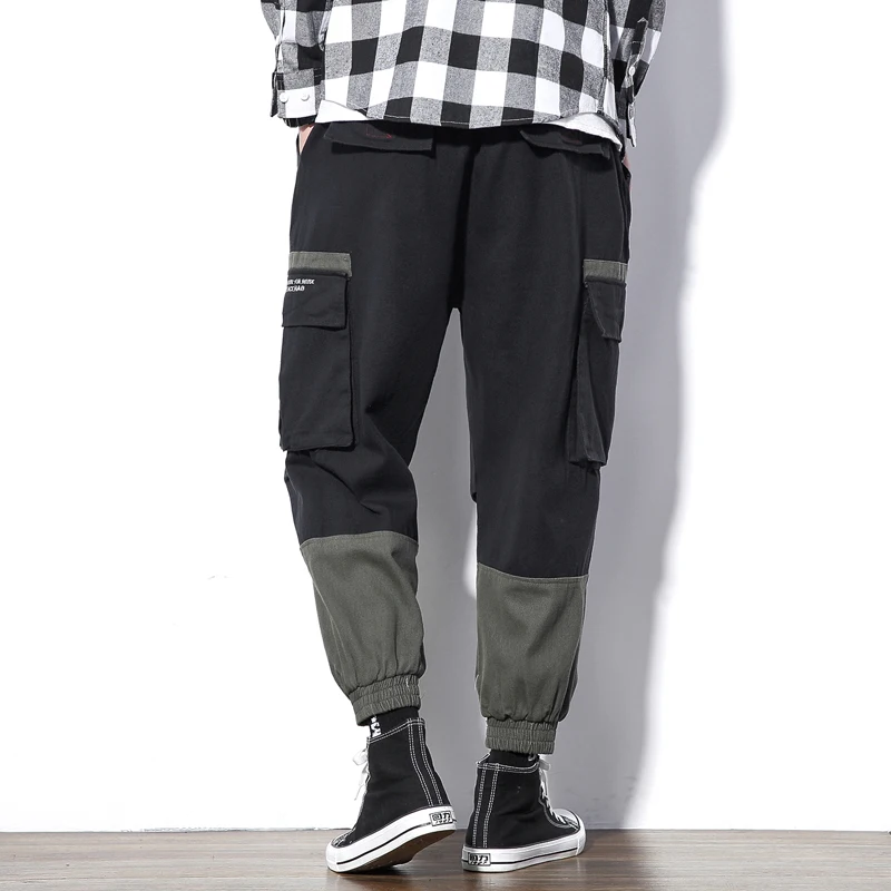M-5XL 2019 Spring Track Pants Men Sweatpants Mens Joggers Pants Cargo Camo Tactical Harem Wide Pants Man