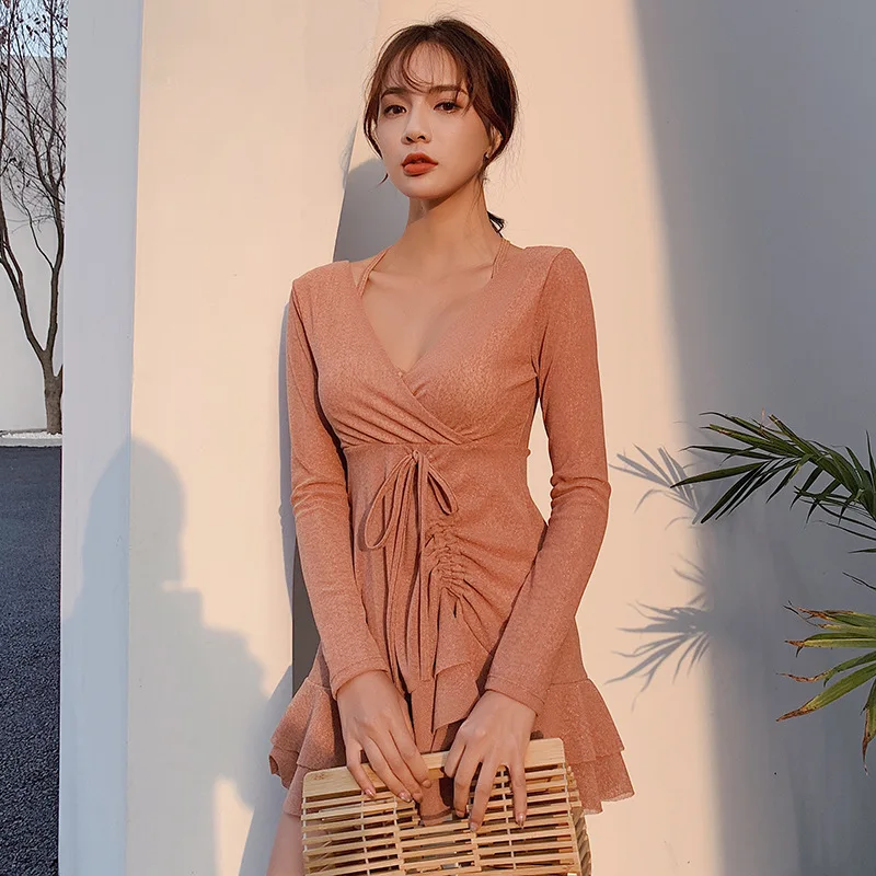 whole piece bathing suit with skirt