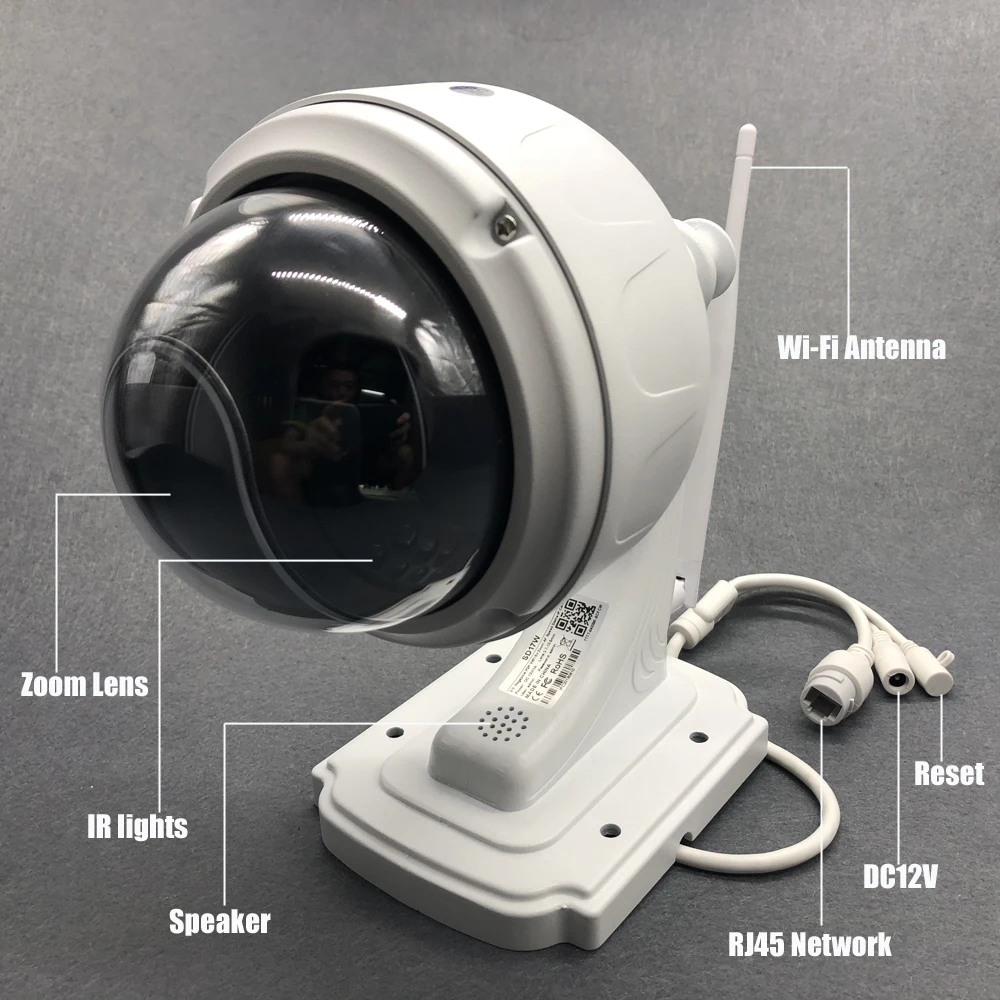 OwlCat HD наружная купольная PTZ IP камера Wi Fi 5 кратный зум Автофокус 2/5MP двухстороннее