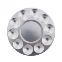 Алюминий 10 отверстий акварель масляная краска палитра смешивания палитра серебро