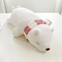 

Soft Plush Toys Scarf Polar Bear Doll Stuffed Pillow Kids Toys for Children's Gift Baby Born Toys Sofa and Room Decoration