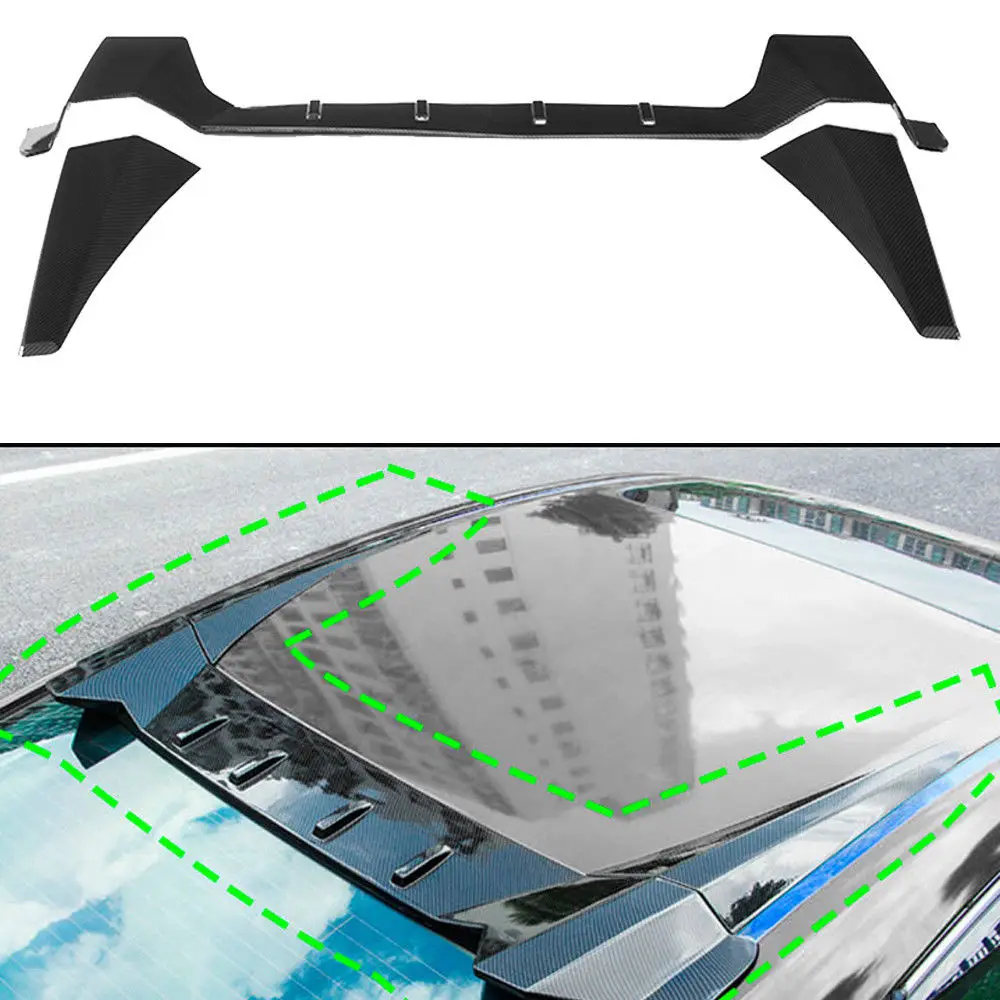 Задний спойлер на крышу багажника для Honda Civic Sedan 4 Door 2017 2018 3 шт./компл. ABS Carbon Fiber Look