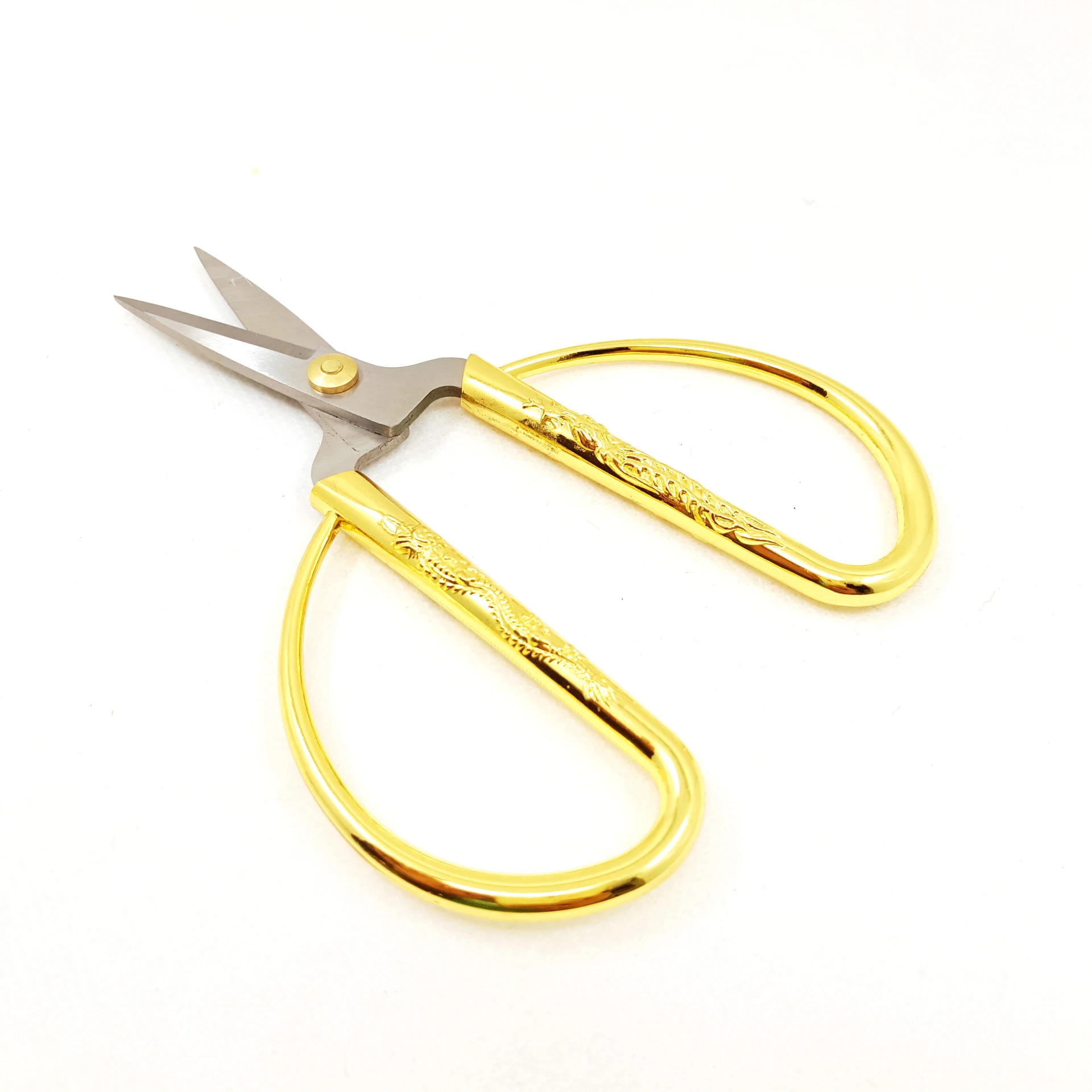1pcs Gold Sewing Scissors Short Cutter Durable High Steel Vintage