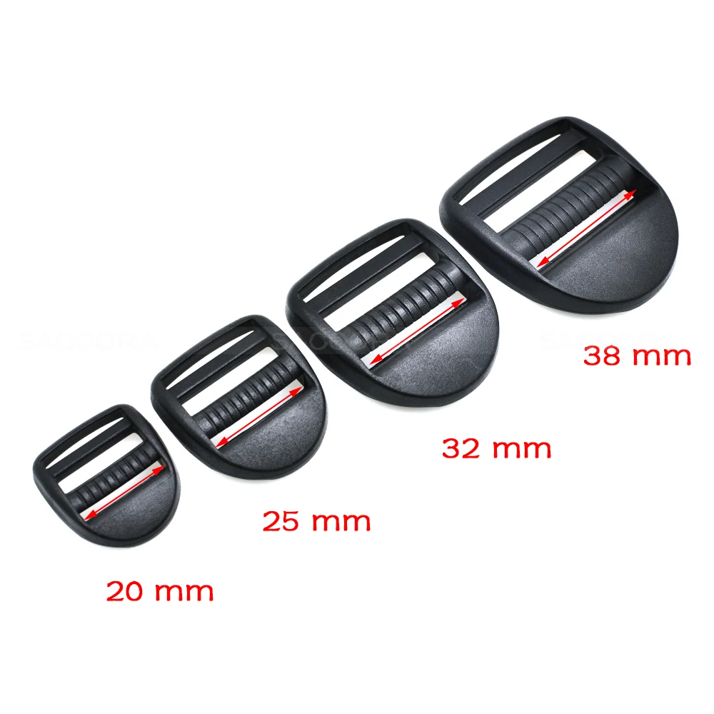 

Plastic Ladder Lock Tri-Glides Slider Adjustable Buckles For Backpacks Straps shoes Bag Cat Dog Collar DIY Accessories