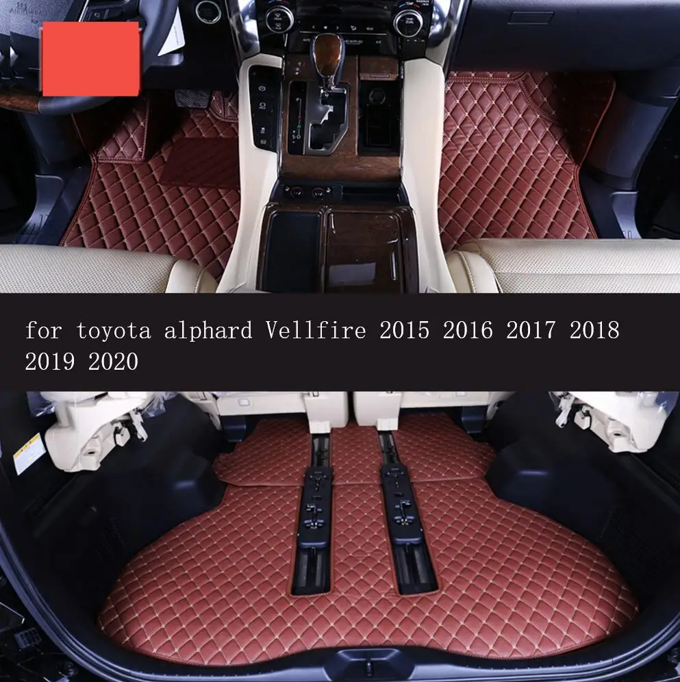 Волоконный Кожаный Автомобильный внутренний коврик для toyota alphard Vellfire- ковер автомобильный Стайлинг интерьерные напольные аксессуары