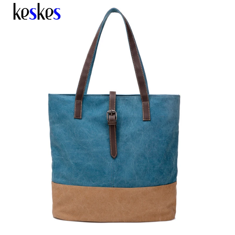 Famous Brands Canvas Women Handbags Medium Women Shoulder Bags Tote Bags Women Bags 2017 Casual Female Canvas Bags Tote C1421KK