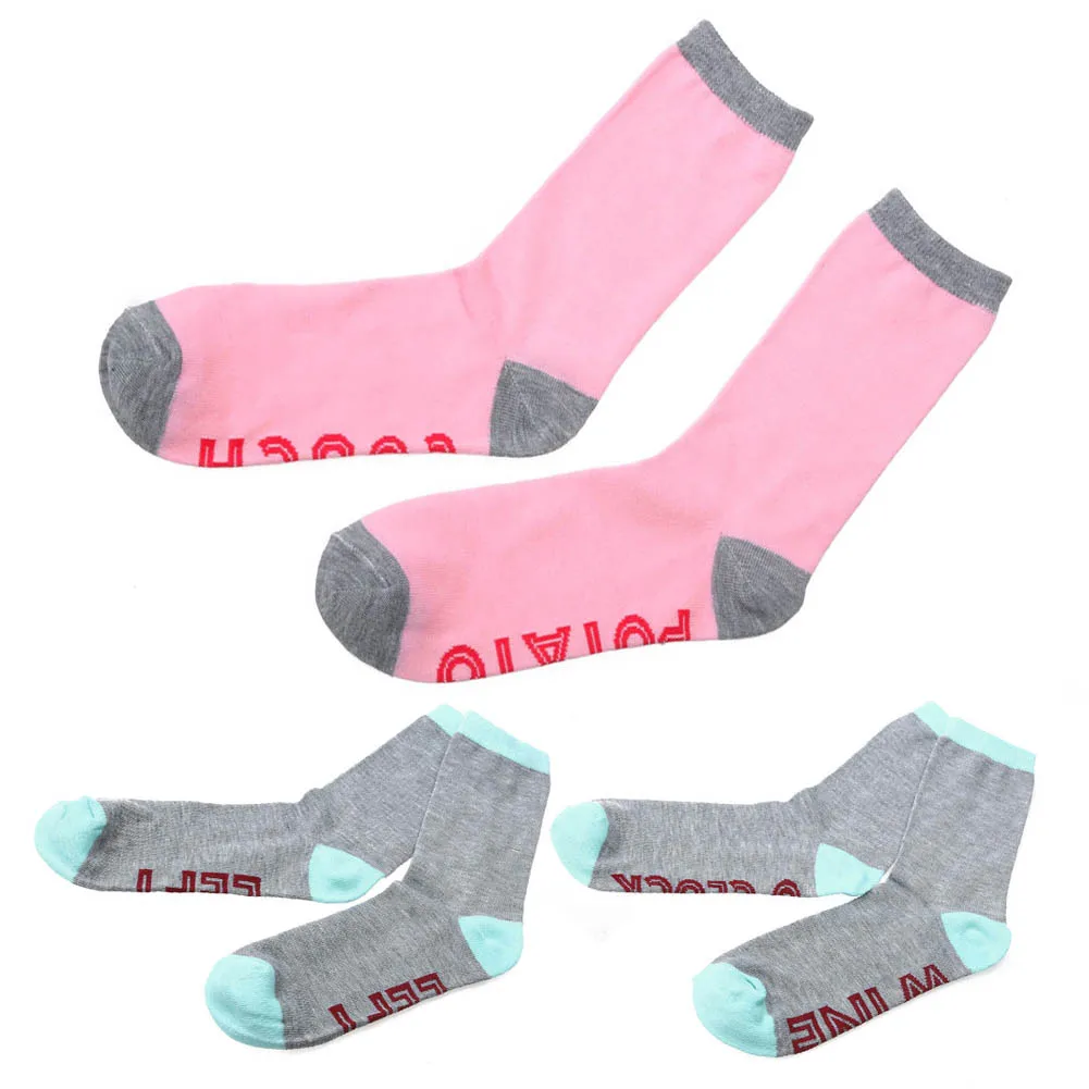 Носки с принтами от кашля, картофеля, юмора, слов, если вы можете прочесть это, приносите мне бокал вина, хлопковые носки, носки унисекс, поцелуй меня