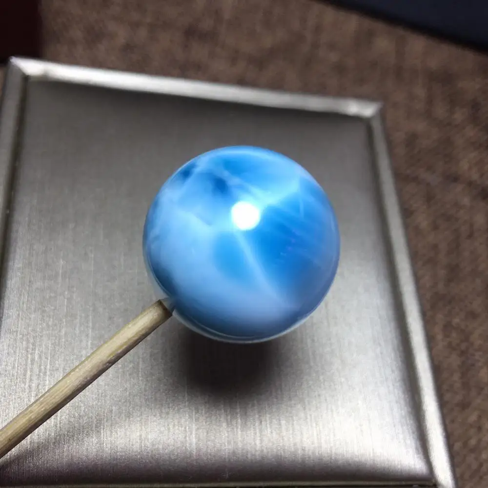

Larimar Beads 18.8mm 9.57grams Natural Larimar Gemstones Loose Stones Loose Gems for Jewelry Making