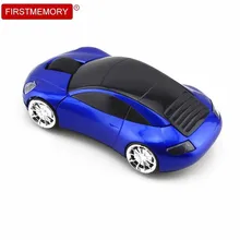 Беспроводная мышь 2,4 ГГц дизайн автомобиля форма оптическая мышь 1600 dpi с светодиодный свет мини-Мыши для ПК компьютера ноутбука
