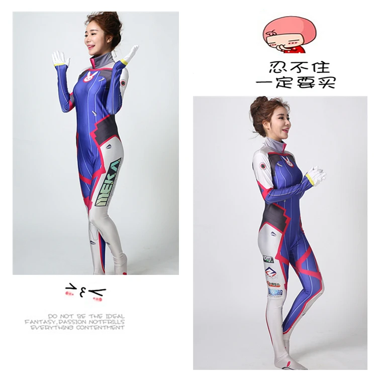

DVA cosplay Song Hana cosplay costume jumpsuit cos d.va cosplay for Child costume made customized