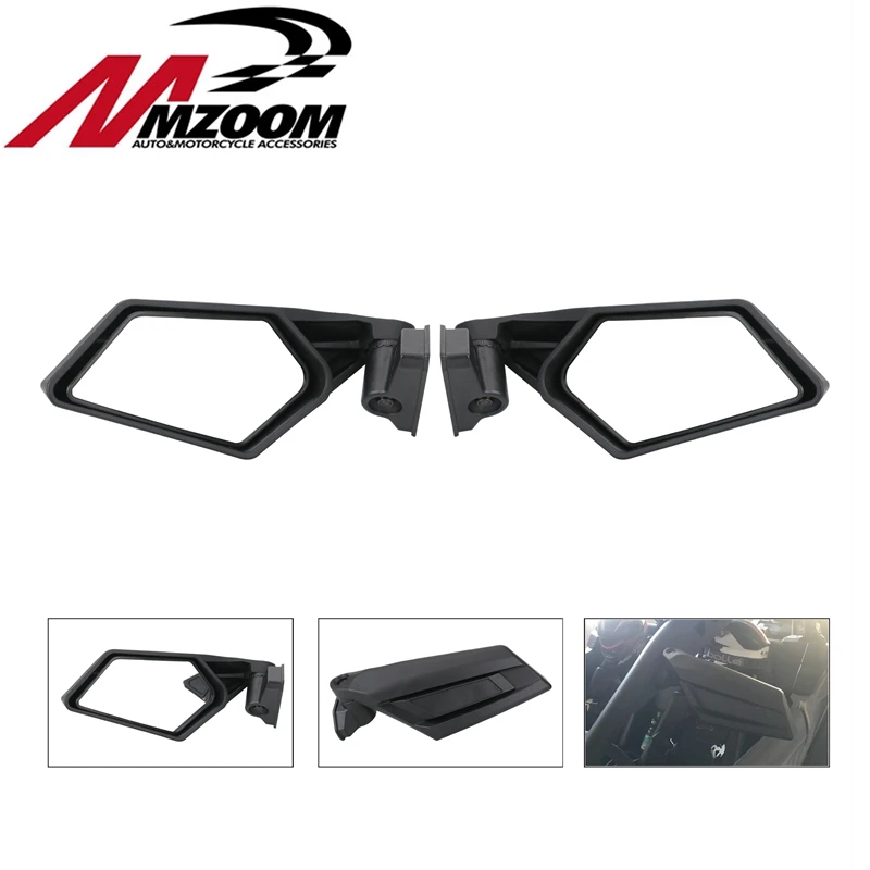 

Free Shipping Motorcycle Accessories Rearview Mirror Side Mirror For UTV Polaris RZR May Am Maverick X3 2017 2018 CSL2018