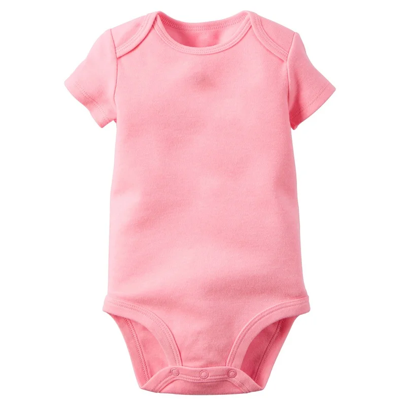 Летний детский комбинезон; хлопковый комбинезон с короткими рукавами и треугольниками для маленьких мальчиков и девочек; однотонная летняя одежда для малышей