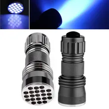 

Outdoor LED lamp Black lighting Flashlight For CSI Inspection Light Checking notes Credit Cards21 LED 395 nM UV Ultra Violet