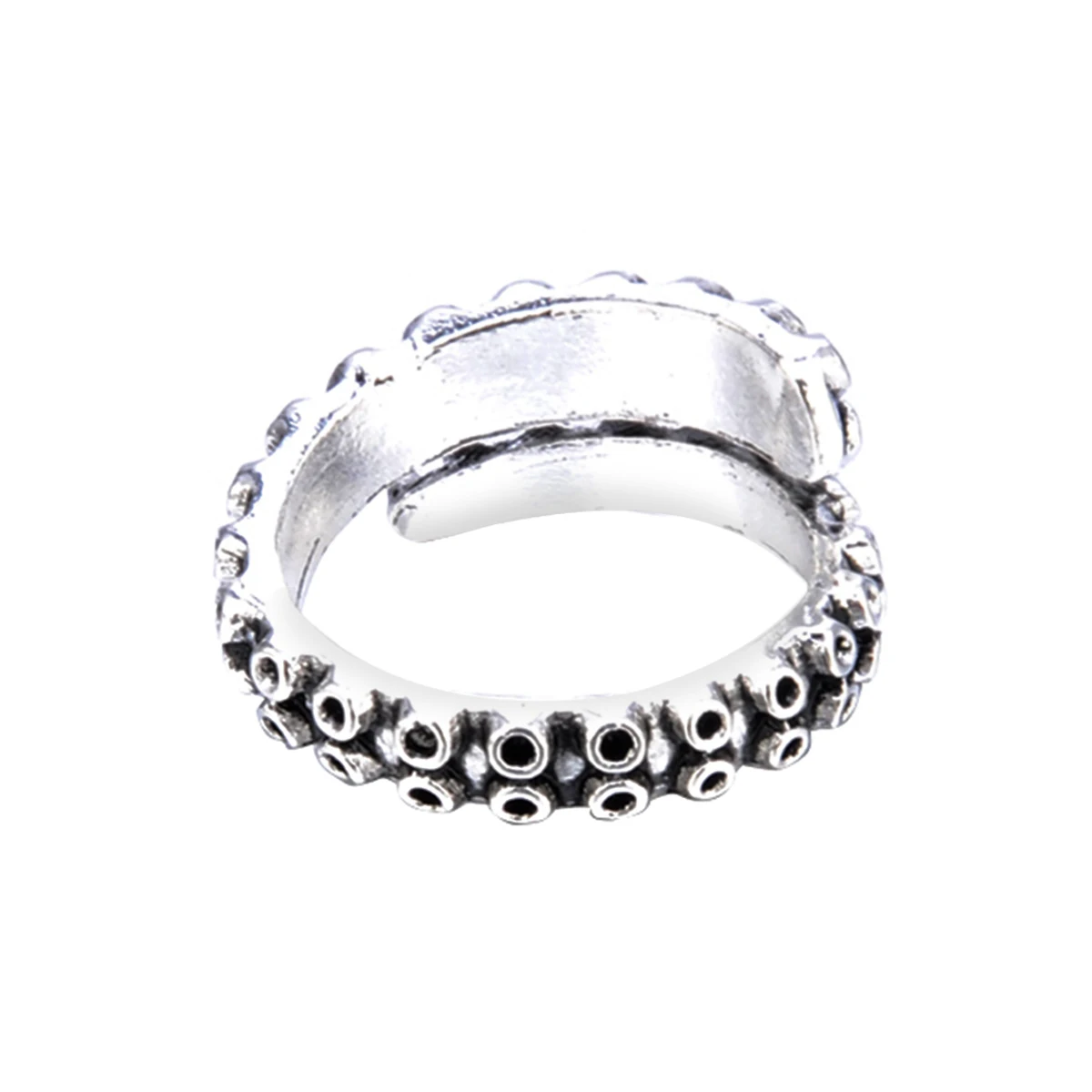 Shellhard Open Adjustable Octopus Tentacle Ring Vintage Stainless Steel Sea Ocean Animal Rings Mens Punk Bague Jewelry