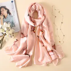 2018 новые женские пашмины банданы шарф женщин горячий Элегантный Банкетный шаль длинный размер шелковые шарфы 180*90 см