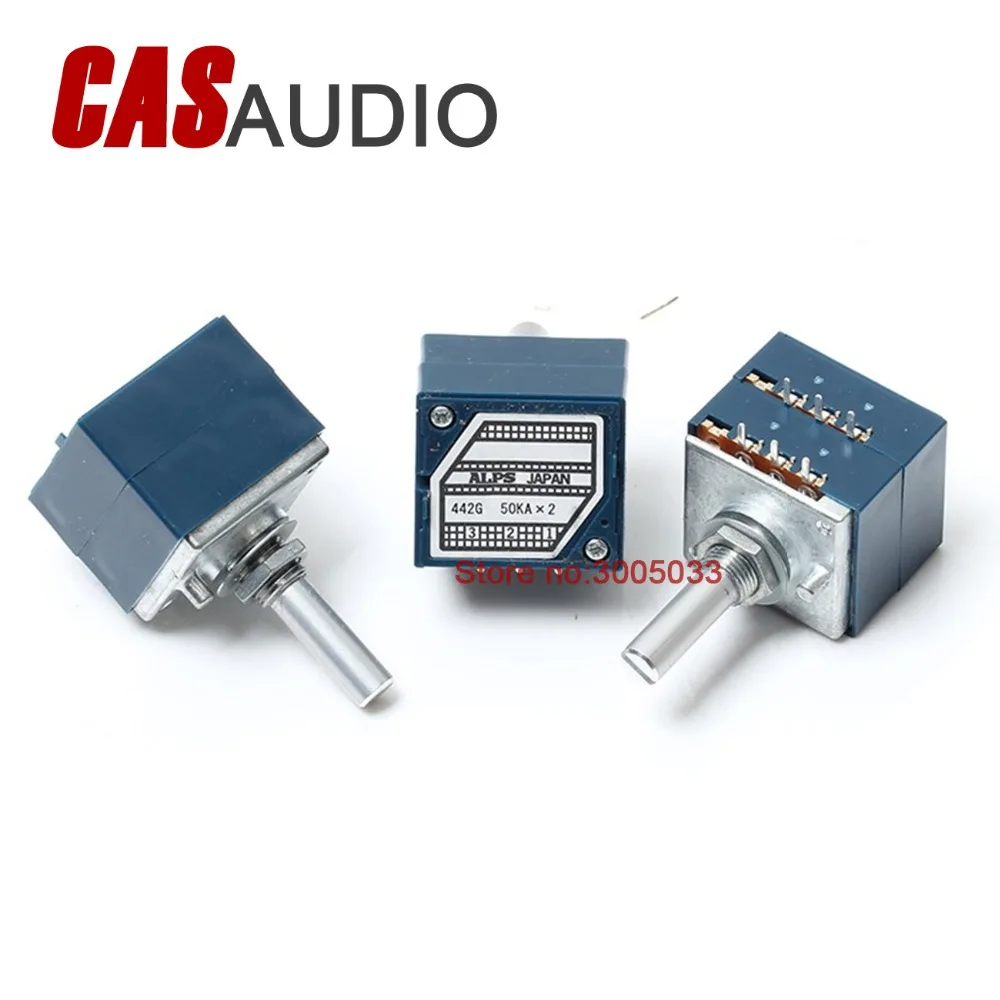 Genuine 50K Ohm ALPS Dual Potentiometer POT For Amplifier Preamp Headphone AMP