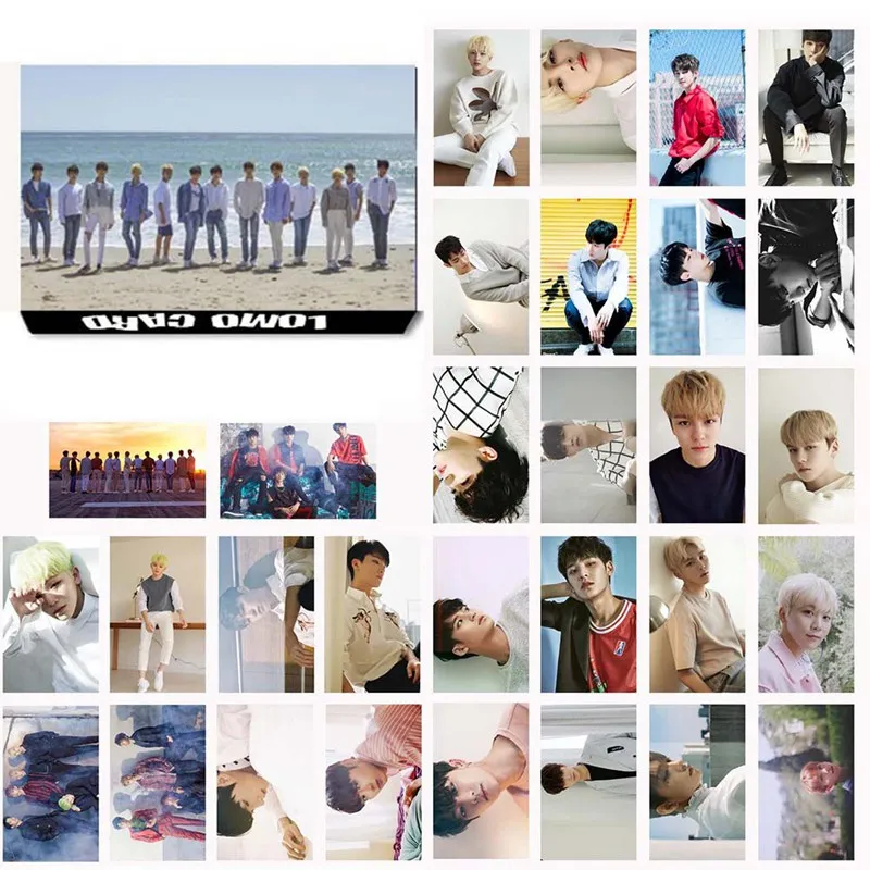 

30PCS/BOX K-POP Seventeen LOMO Cards K-POP Fashion New Self Made Paper Photo Card HD Photocard