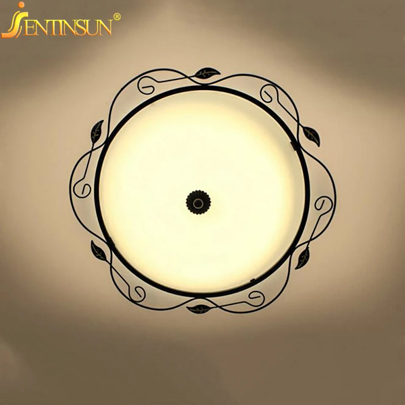 

American Country Style Ceiling Lights 12/18/24/36/48 W Dimmable Ceiling Lamp Round LED Ceiling Lamp For Bed Room Foyer Study