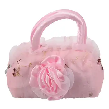

Children Flower Bag Handbag Purse Fashion Gift Clutch Purse Tote, Pink