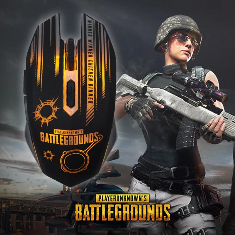 Проводная мышь PLAYERUNKNOWN'S BATTLEGROUNDS Mercy с 6 кнопками игровая дышащая светодиодная