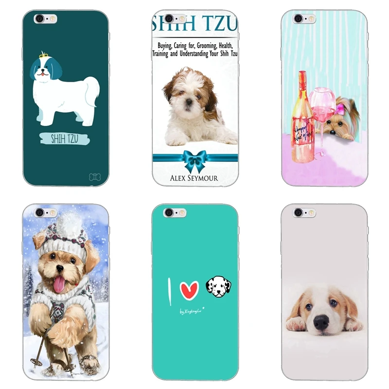 

For Huawei P smart P20 pro P10 Plus Honor 8 9 lite 6A 6 play 6C GR5 V8 lovely Shih Tzu puppy dogs Slim silicone Soft phone case