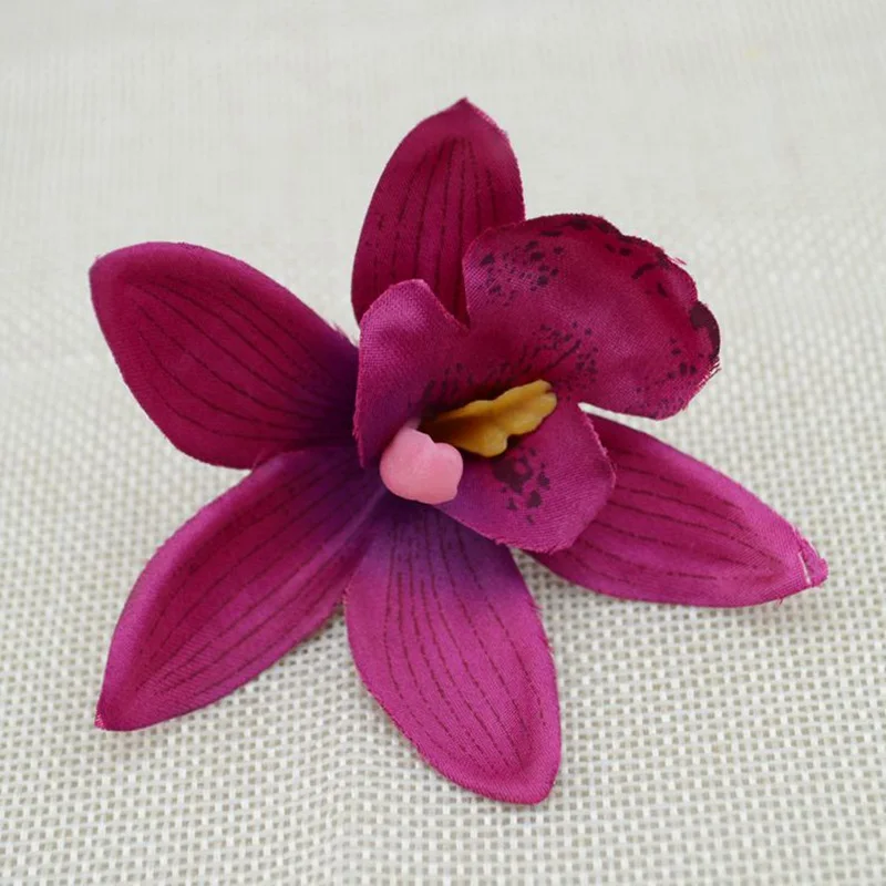 5 шт. искусственный цветок для дома Cymbidium имитация шелка бабочка Орхидея