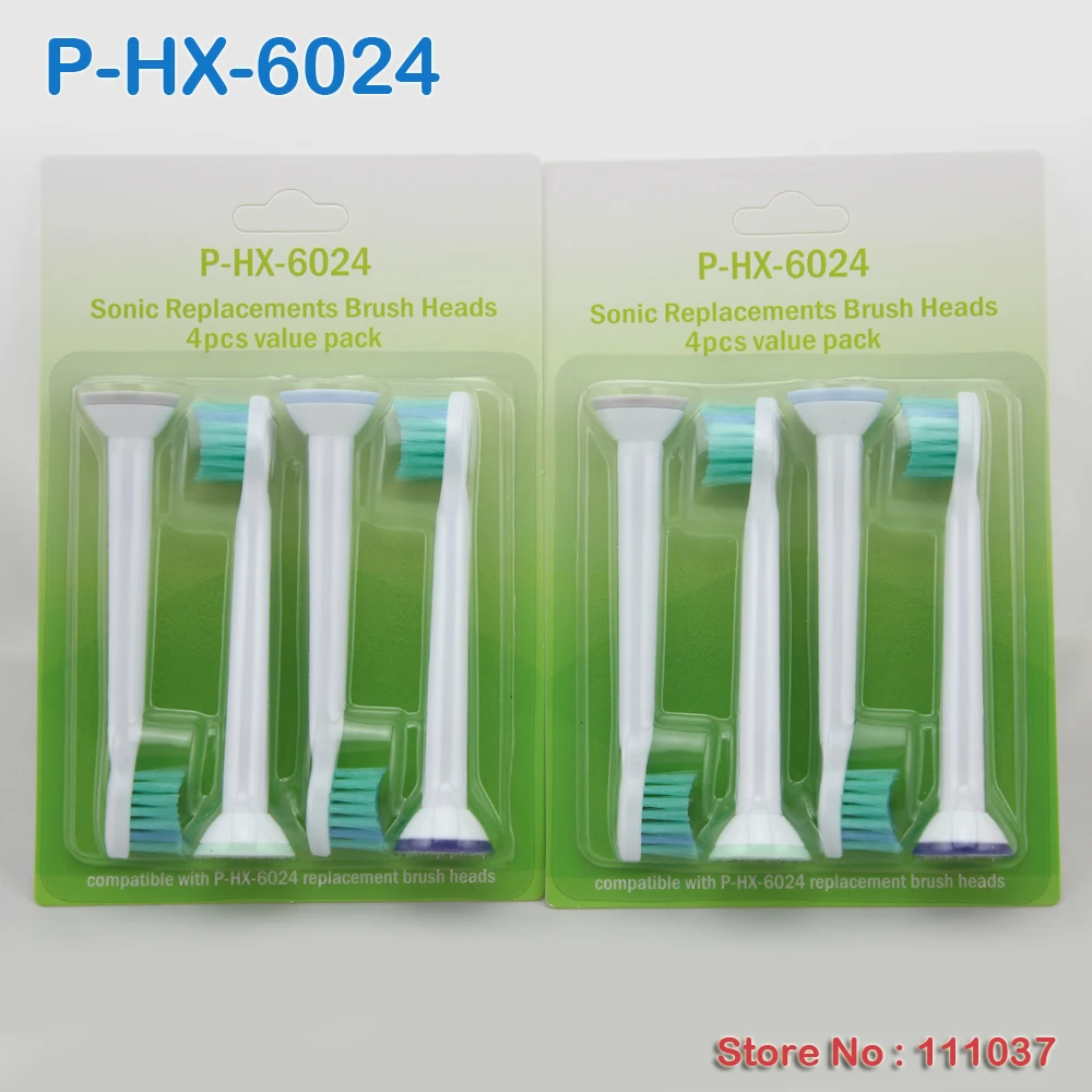 

HX6024 P-HX-6024 Sonic Electric Toothbrush Replacement Heads Oral Hygiene Clean For Kids 4pcs(1pack) Free Shipping