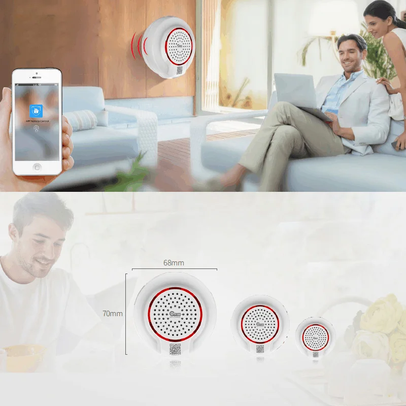Z-wave Wireless Audio Siren Alarm Sensor Compatible with Zwave Plus Alarm Home Automation System