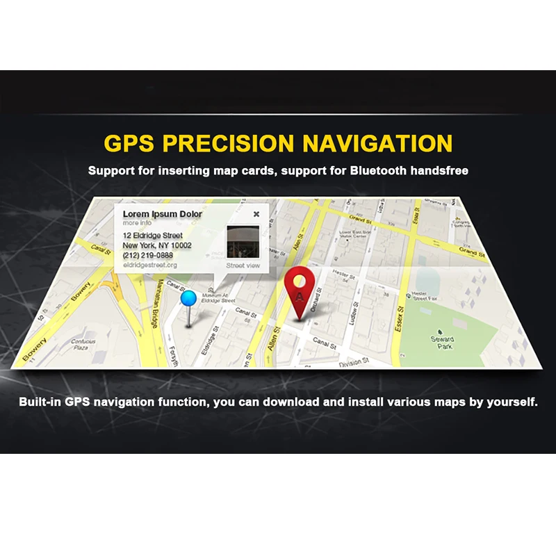 Автомагнитола 2 Din 7 дюймов с камерой заднего вида и GPS навигацией|GPS для