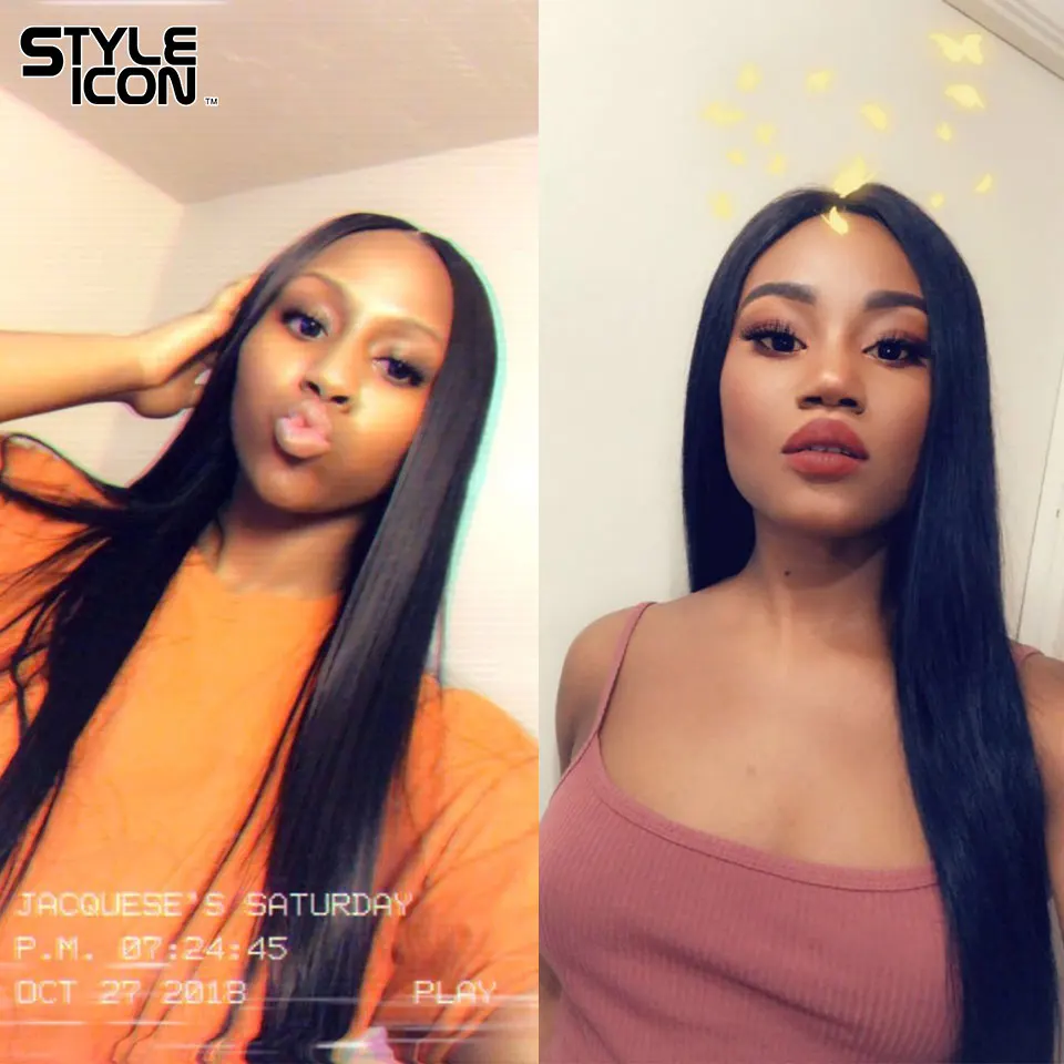 Straight hair bundles with frontal