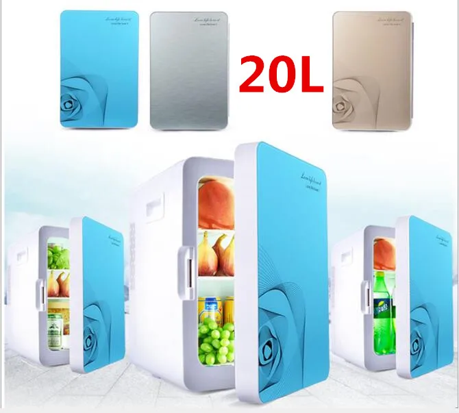 Mini Car Refrigerator 12V 220V 18L Auto Travel Refrigerator abs Home Cooler Freezer Warm Portable Multi-Function Anti-rotten