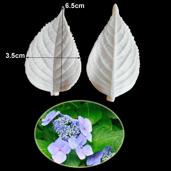 Hydrangea Leaves Silicone Mold Fondant Mould Veiner Chocolate Gumpaste Mold Sugarcraft, Kitchen Tool Cake Decorating Tools C331