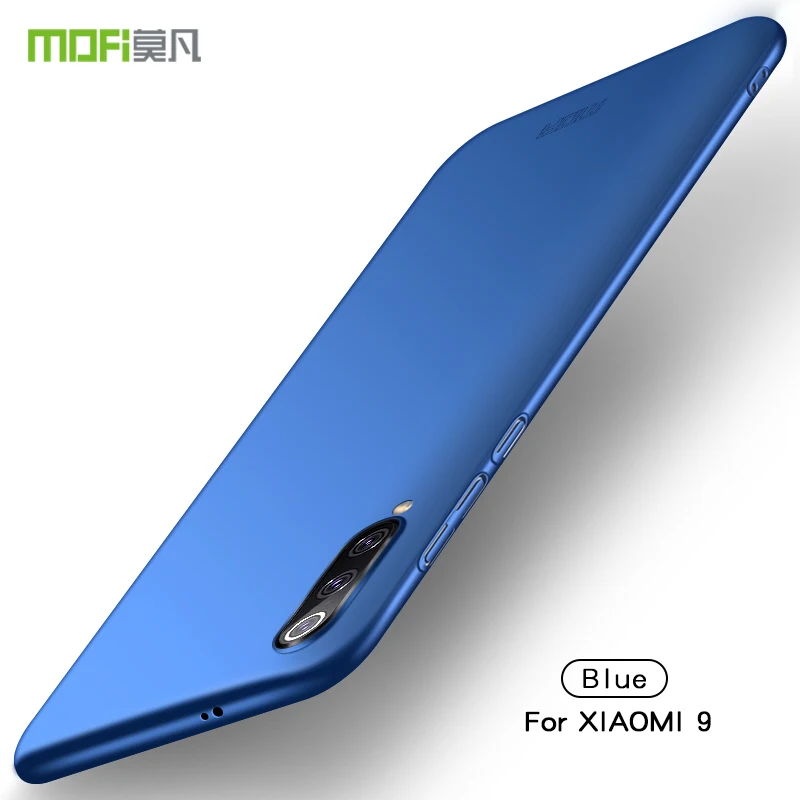 Чехол MOFi для Xiaomi mi 9 mi 9 задняя крышка полная защита Жесткий ПК Fundas, чехлы для телефонов оболочка для Xiaomi mi 9 - Цвет: Синий