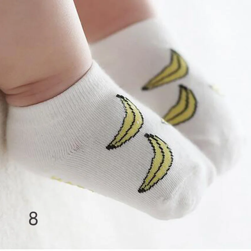 Новые детские носки-башмачки с героями мультфильмов нескользящие носки-тапочки для малышей - Цвет: 8