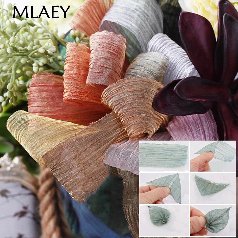 

MLAEY Lace Ribbon 2Yard/Lot Polyester Protection Lace Fabric Sewing Clothes Lace Trimmings Mesh Gift Bouquet Wrapping Ribbon