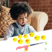 Ранние развивающие игрушки 2 комплекта Магнитная желтая утка рыболовная игрушка с удочкой детская игрушка Ролевые Игры развивающие рыболовные игрушки