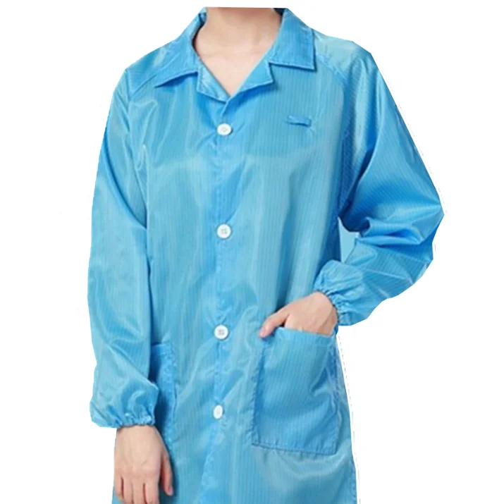 

LKG-2019D5 Polyester Material ESD working Garment for Cleanroom