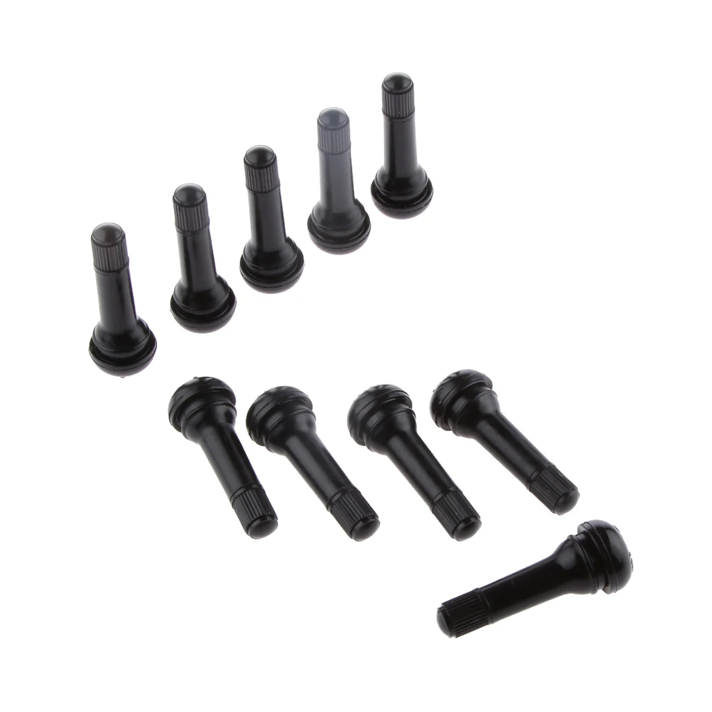 10PCS NEW TR414 RUBBER & ZINC SNAP IN TUBELESS CAR TYRE VALVE + DUST CAP Valvula del neumatico valve à pneus 